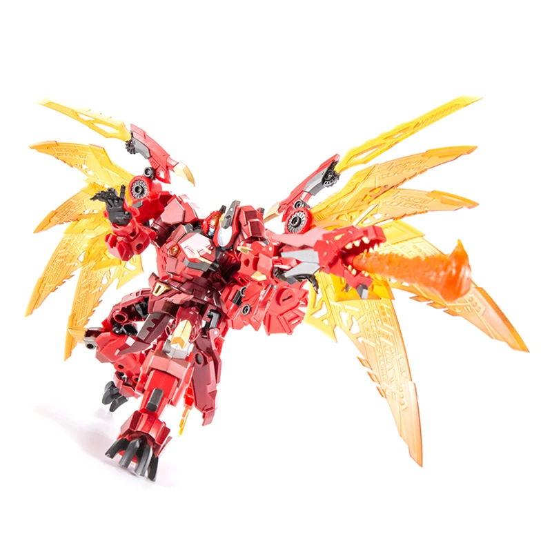 Экшн-фигурка Jinbao 8871 KO DX09 Red Fire Dragon King модель динозавра деформация автомобиля робот
