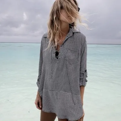 Женский купальник с сеткой размера плюс Пляжная Женская одежда юбка из хлопка