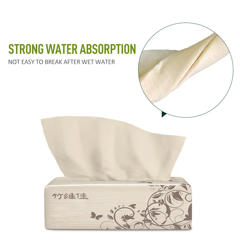 220 листов родной бамбуковой целлюлозы насосная бумага мягкая Бытовая Чистящая