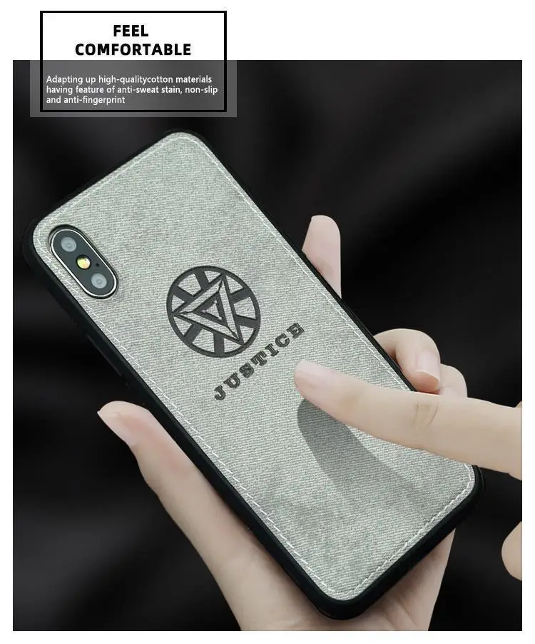 Марвел Мстители ткань чехол для телефона для Iphone 7 8 6 6s Plus X Xs Max Xr паук ткань мягкий чехол DC Вселенная холст силиконовый чехол