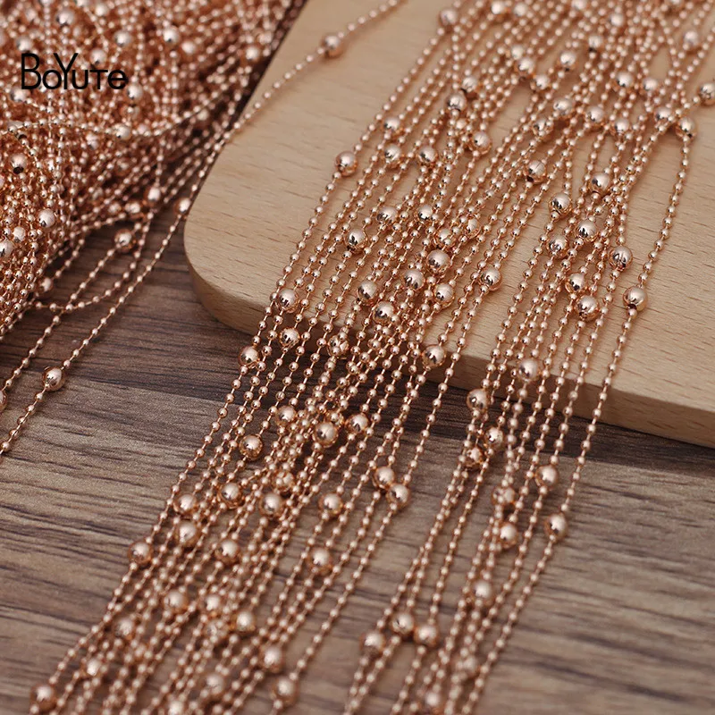 

BoYuTe (90-95 Meters/Bag) 1.5MM 3.5MM Brass Bead Chain Materials Handmade Diy Chain Findings Accessories Wholesale