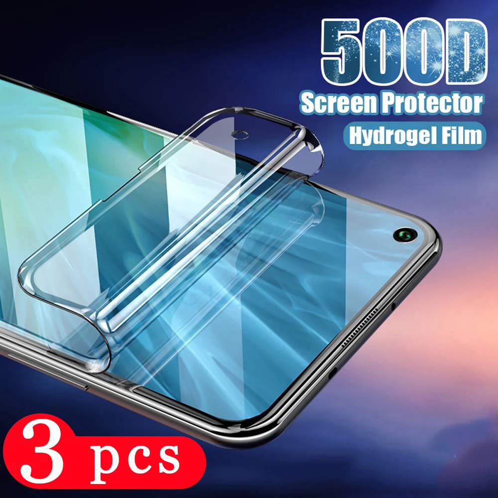 

3Pcs 9D soft full cover hydrogel film for huawei nova 5 5i 5T 5Z 6 7 SE 7i pro protective film phone screen protector Not Glass