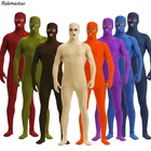 Комбинезон Zentai мужской с открытыми глазами, боди облегающий, лайкра, зентай, длинные рукава, для взрослых и детей