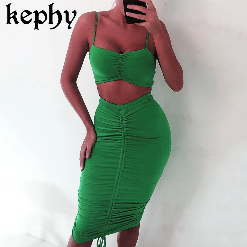 Регулируемая длина комплект из двух предметов топ юбка Женский 2 шт. сексуальные