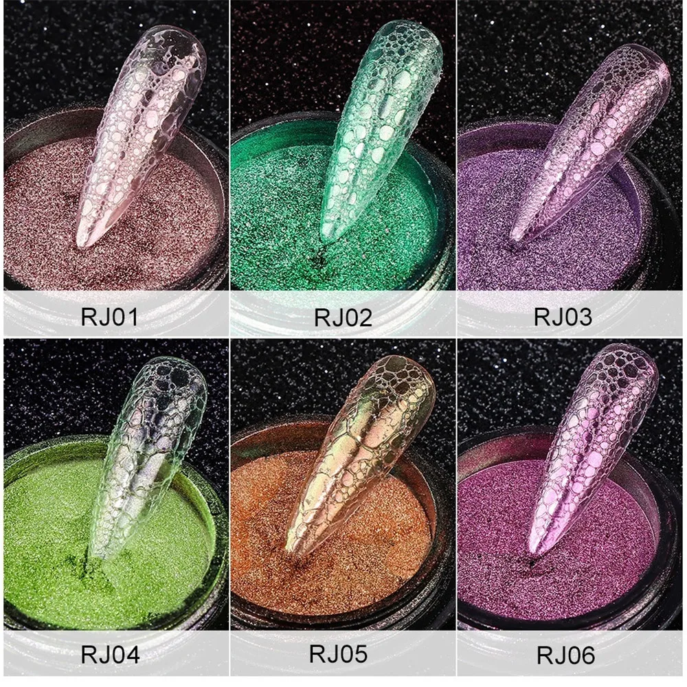 Прозрачный зеркальный перламутровый порошок для ногтей сверкающий красочный