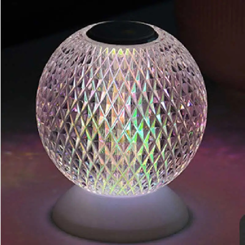 

USB Lamp Moon Glass Lamp wireless crystal diamond table lamp LED charging portable Table Lights Sphere Christmas Kids Gift