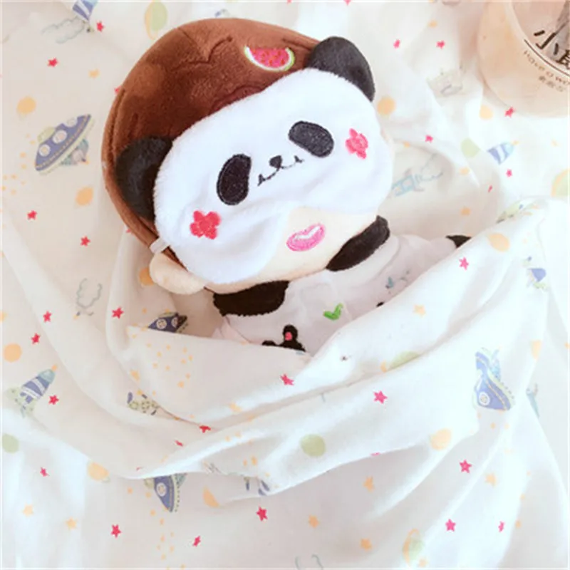M&aacute;scara de Ojos de Panda, ropa de cuatro piezas de 20cm para mu&ntilde;eca, ropa de animales de dibujos animados de 20CM, accesorios de vestir para mu&ntilde;eca de peluche-2