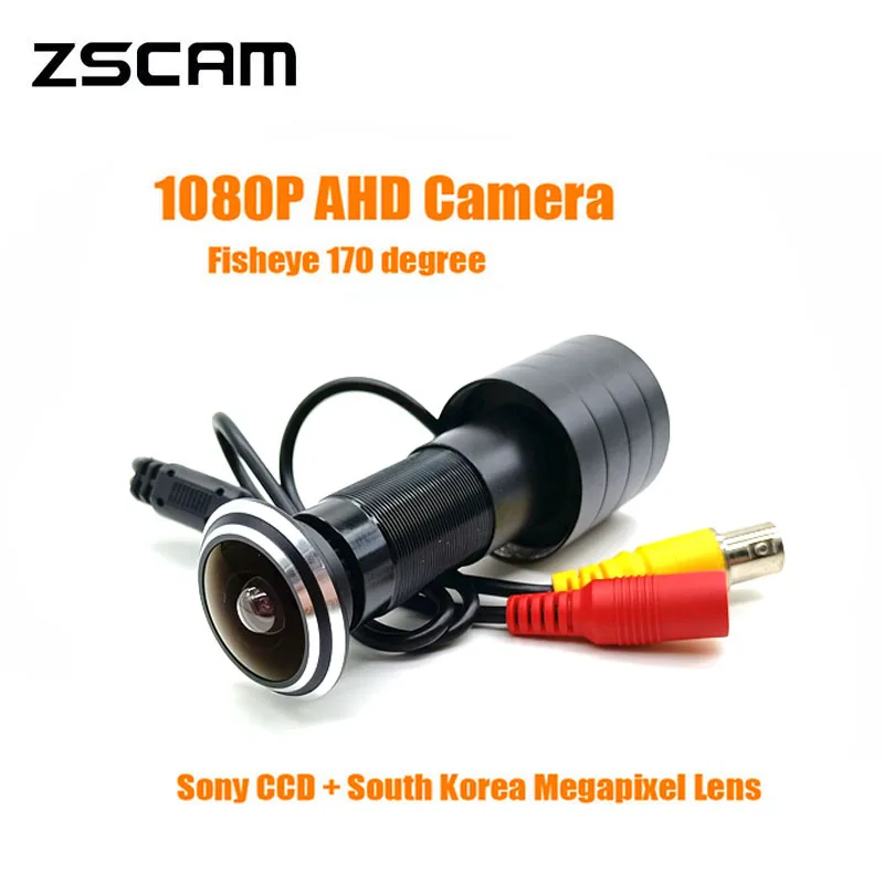 1080P kapalı kapısı göz deliği tam renkli gece sürümü AHD/TVI/CVI/CVBS 4 In 1 ev güvenlik kamerası IMX307 0.0001Lux Peephole kam