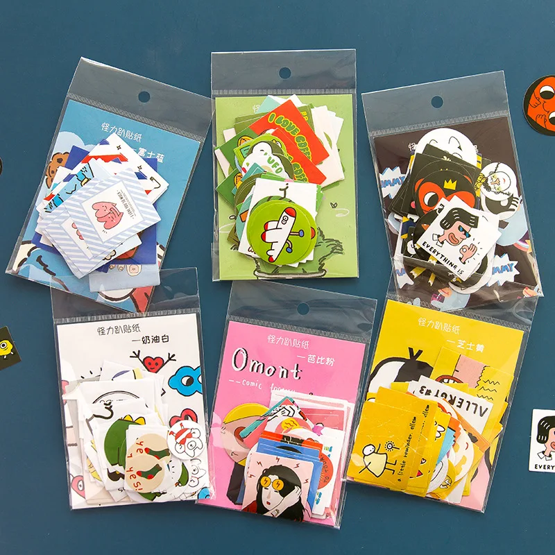 

(60 листов/сумка) Забавные милые бумажные наклейки скрапбук DIY декоративные наклейки