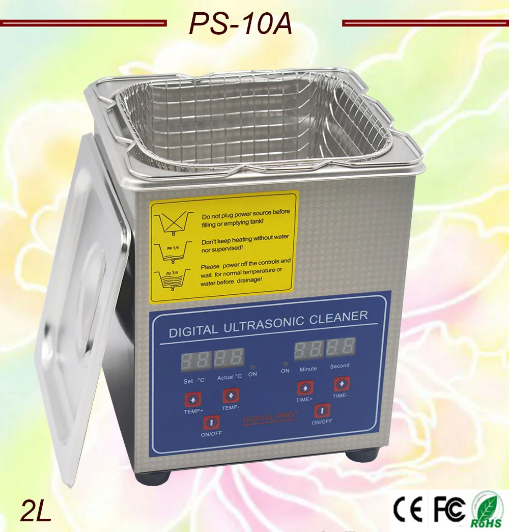 Ультразвуковой очиститель 110 В 220 PS-10A Вт 60 2 л | Бытовая техника