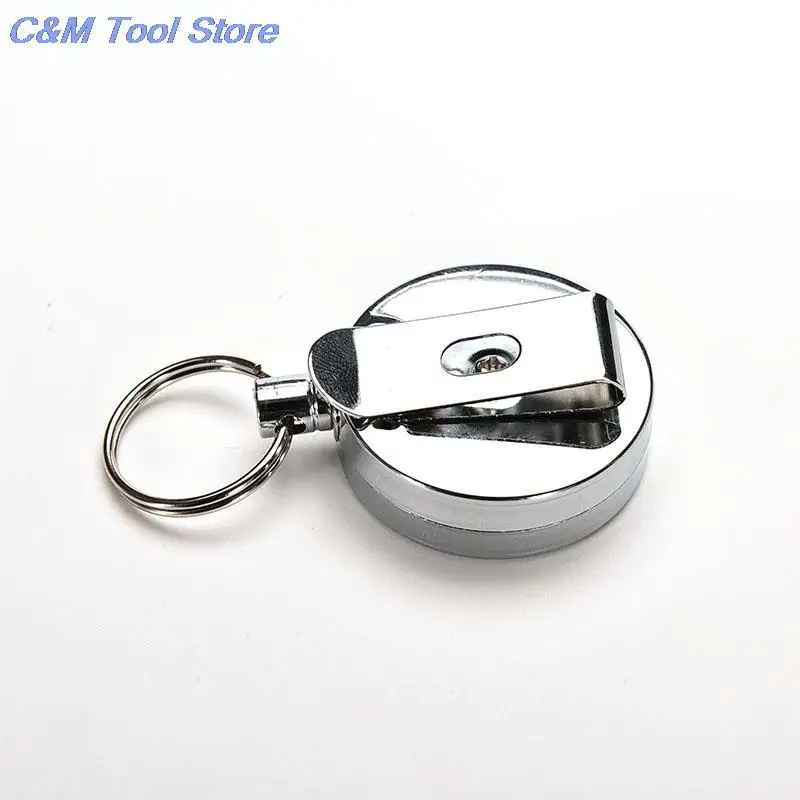 2020 New Retractable Pull Auto Key Ring ID Badge Lanyard Name Tag Card Holder Recoil Reel Belt Clip Metal Housing Covers |
