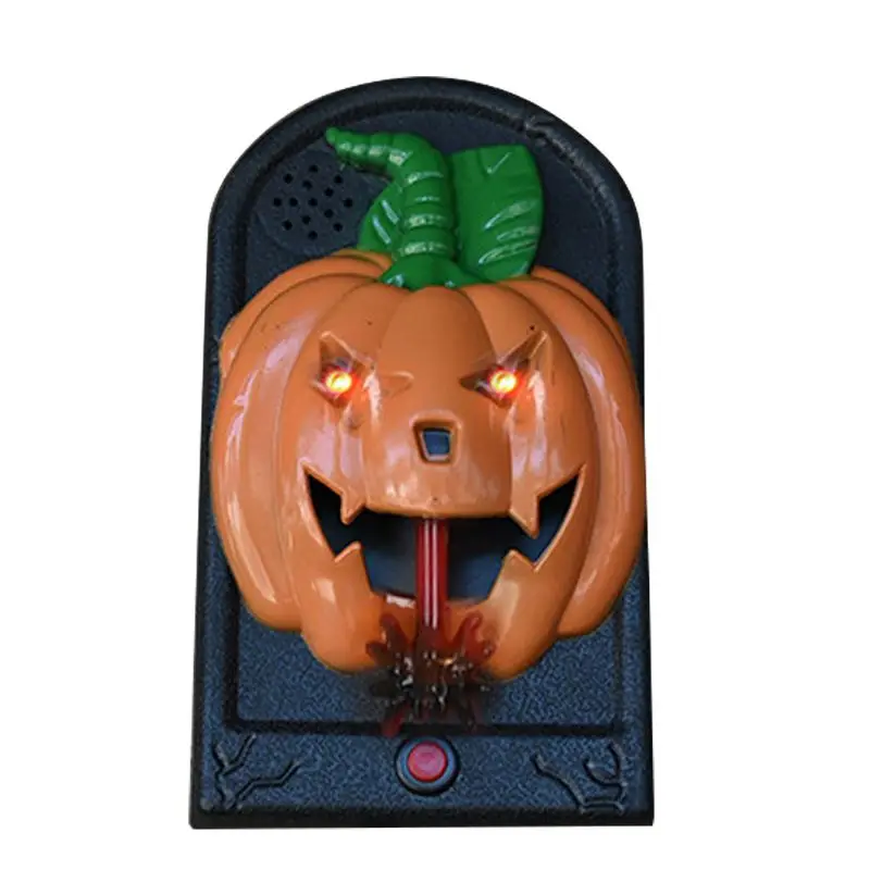 

Halloween Doorbell Skull Eyeball Door Decorations Spooky Bar Party Light Up Eyeball Scary Sounds Prop