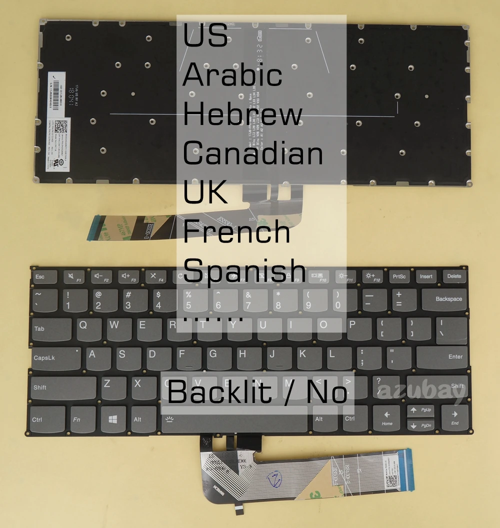 Клавиатура для Lenovo Ideapad Yoga 530-14ARR 530-14IKB 730-13IKB 730-13IWL 730-15IKB 730-15IWL с подсветкой/No - купить