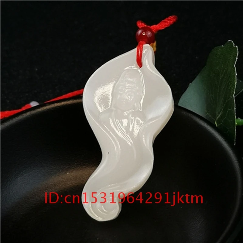 Модный резной ручной амулет Гуаньинь для китайского очарования натуральное