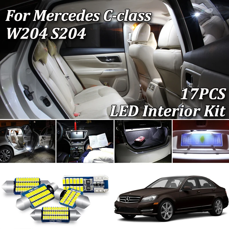 17 шт. Canbus беласветодиодный светодиодная Автомобильная внутренняя упаковка для