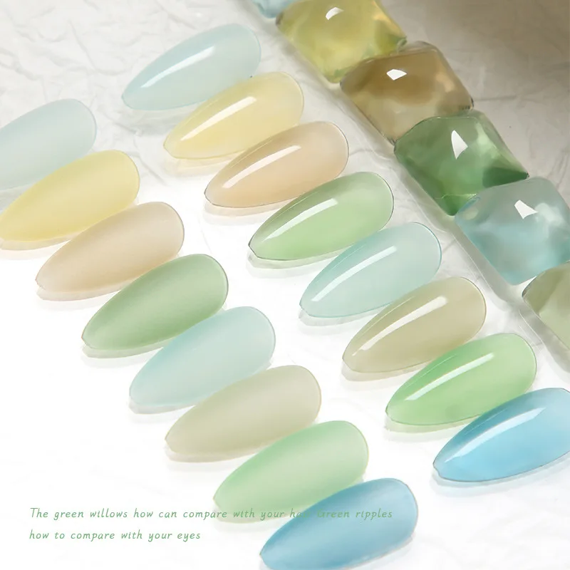 

New nail polish glue ice transparent color thousand xi jade net celebrity popular nail shop jewelry popular small kit 028