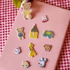 Самоклеящиеся вышитые нашивки с мультяшными животными для одежды, наклейка для детской одежды с утюгом, аппликация с медведем и кроликом, Швейные аксессуары