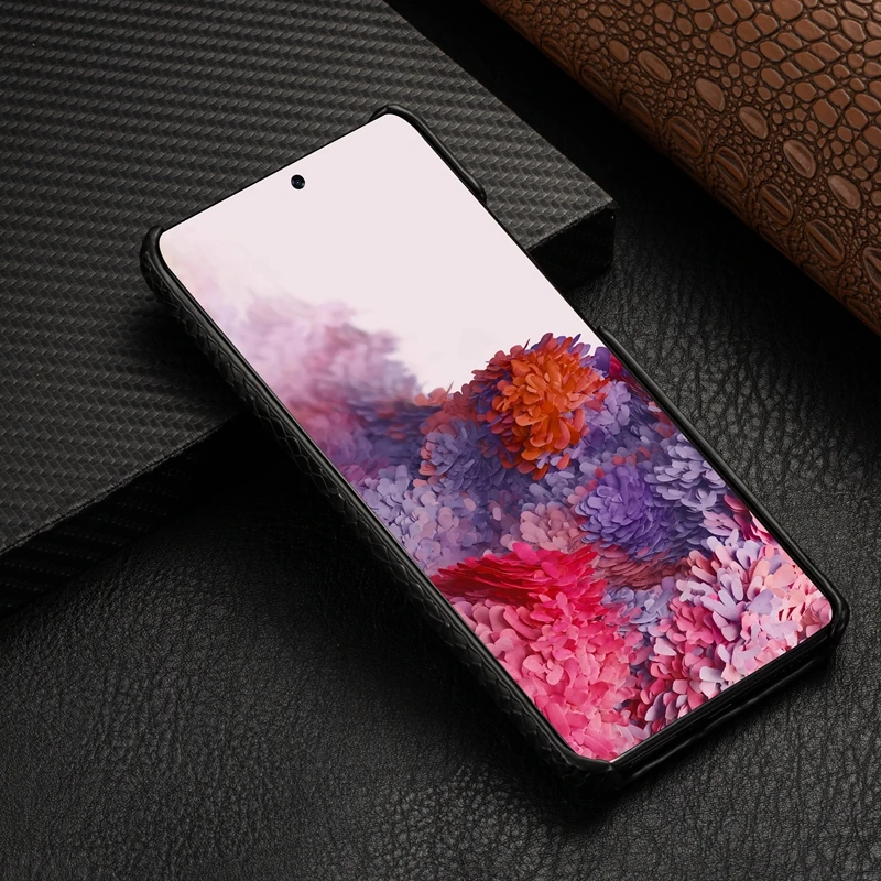 S20 Ultra Snake Case for Samsung Galaxy Luxury PU Leather Plus Back Cover Protection Funda | Мобильные телефоны и