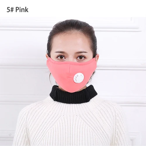 5 Pink 1 шт. маска против загрязнения респиратор Моющиеся Многоразовые маски хлопок унисекс рот Муфельная для аллергии/астмы/Путешествия/Велоспорт - Цвет: 5 Pink