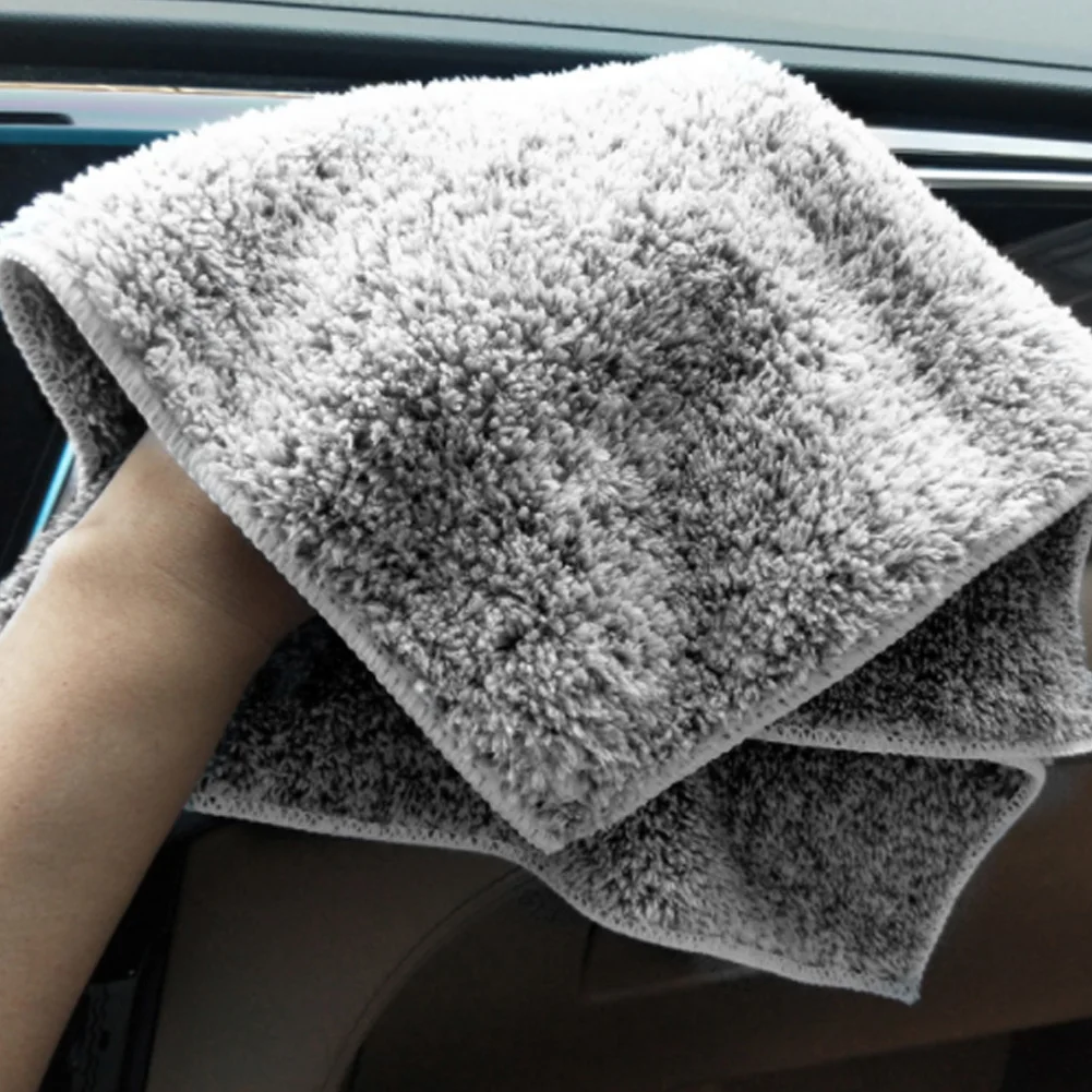 

40*40cm Car Wash Microfiber Towel Bamboo Charcoal Super Absorbent Quick Drying Car Cleaning Towel Auto Accessories