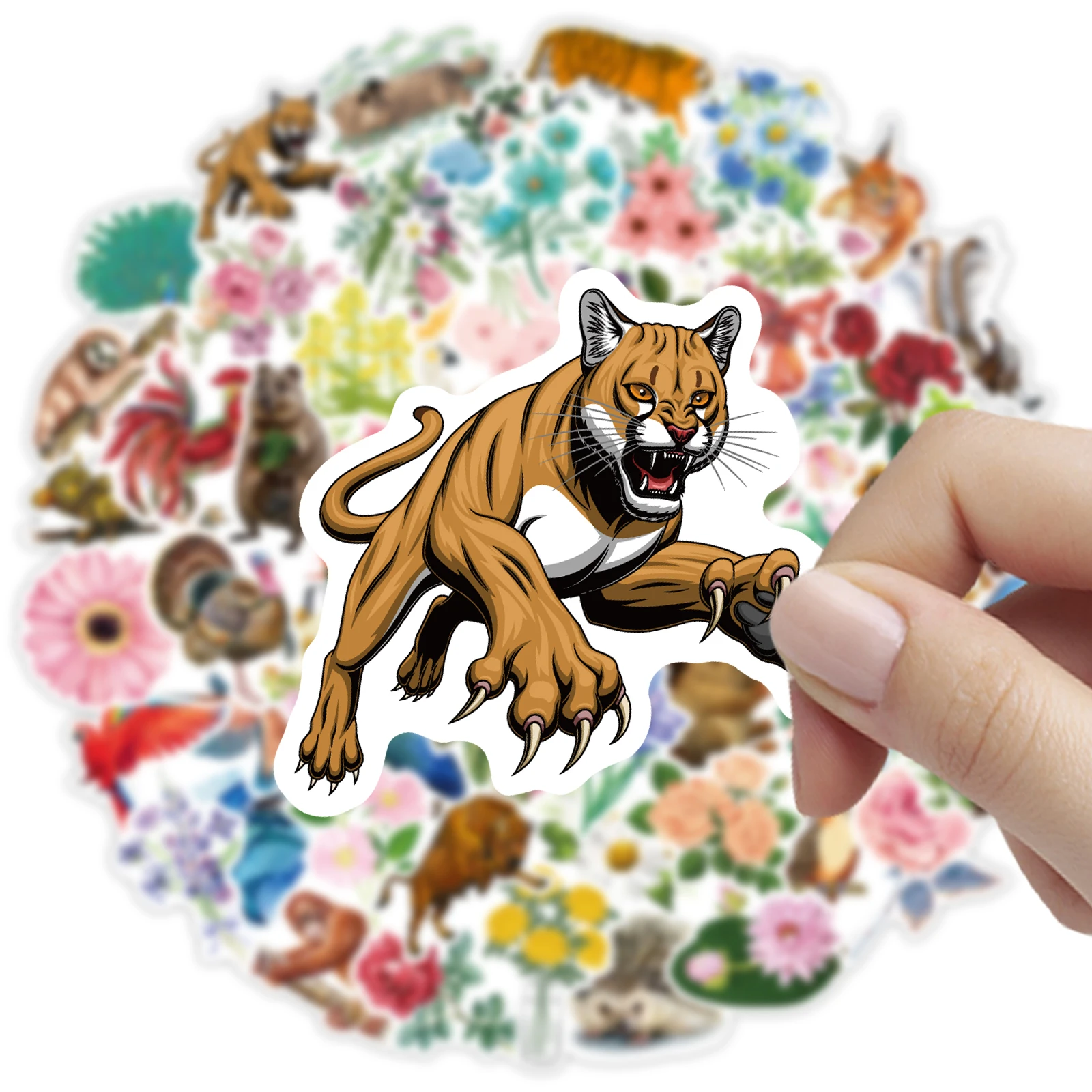 

160 Cartoon Sticker Cute Animals Colorful Flower Waterproof Anime Stickers Pack for Children's Toy On Laptop Car Bicycle Guitar