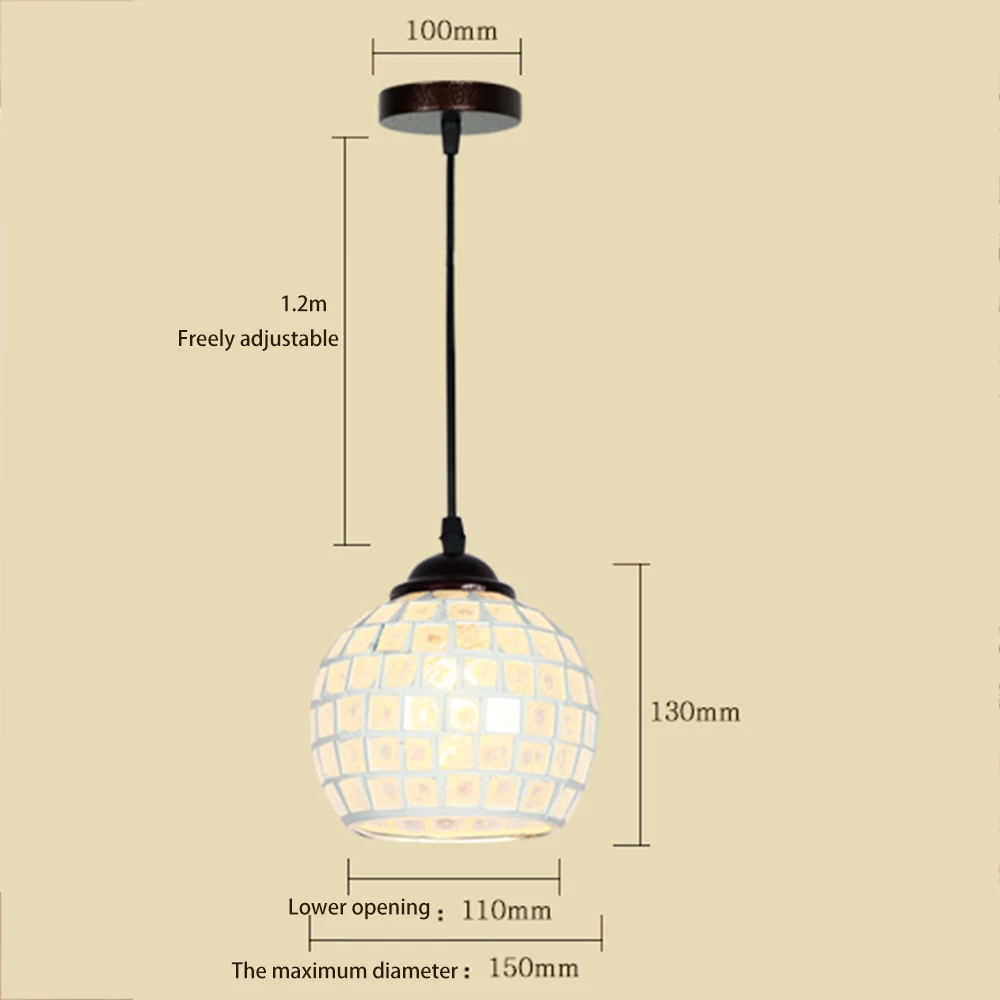 

tiffany mosaic pendant lamps European Garden creative modern E27 lamp single head restaurant cafe bar table aisle vintage new