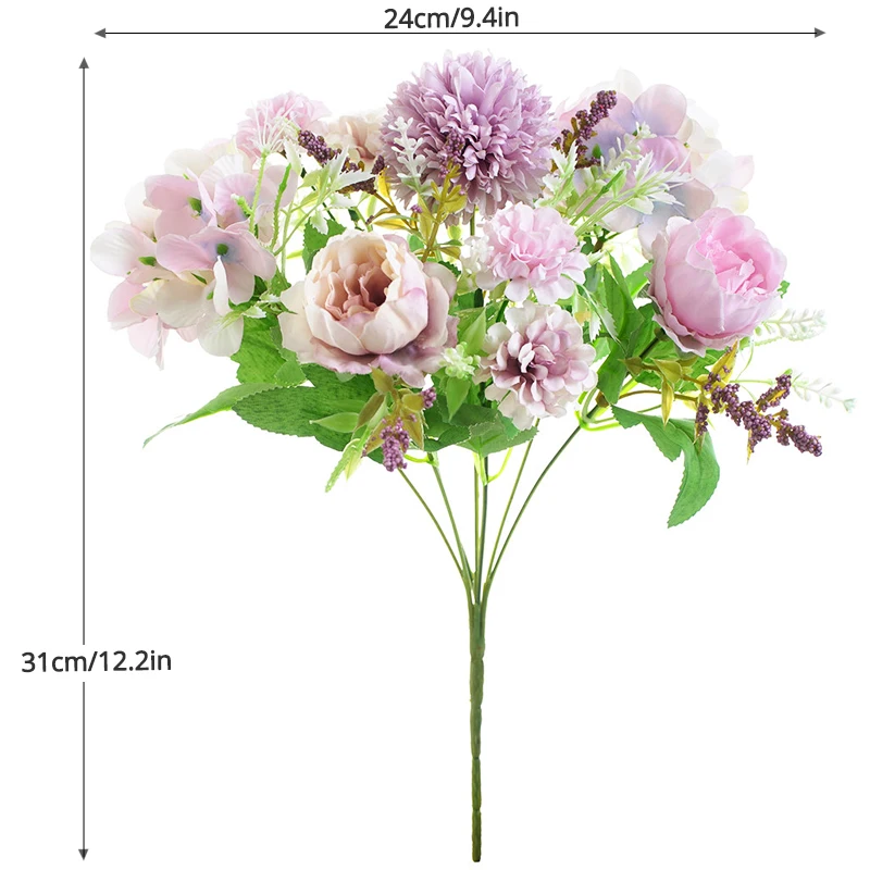 Искусственные цветы шелковые пионы 1 букет 7 бутонов свадебные украшения для дома