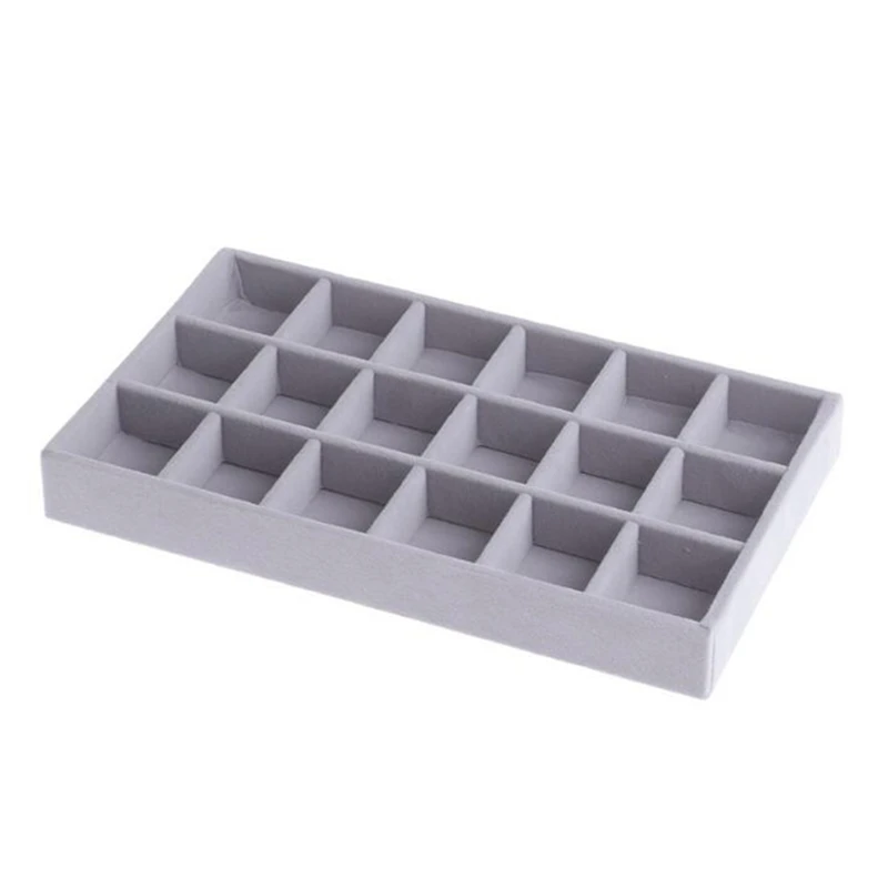 

Fashion Portable Velvet Jewelry Ring Jewelry Display Organizer Box Tray Holder Earring Jewelry Storage Case Showcase