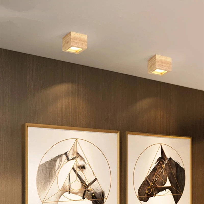 Потолочный светильник для коридора из твердой древесины потолочный балкона