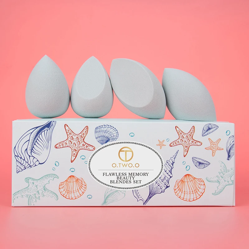 4 шт. косметическая губка двойного назначения сухая и влажная пудра спонж для