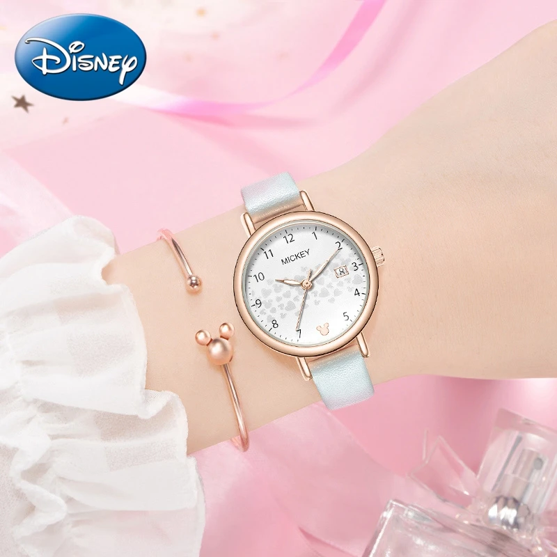 

Pretty Girl Love Fashion Trendy Watch Woman Soft Strap Quartz Clocks Youth Ladies Time Kid Hour Date Female Mickey Pink Reloj