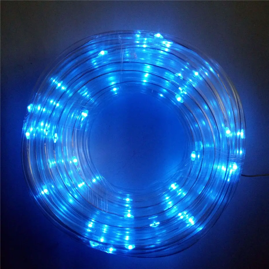 Blue Tube Light Светодиодный солнечный датчик полосы света Наружное сказочное освещение струна медная проволочная трубка свет уличная гирлянда декоры для сада патио деревья - Испускаемый цвет: Blue Tube Light