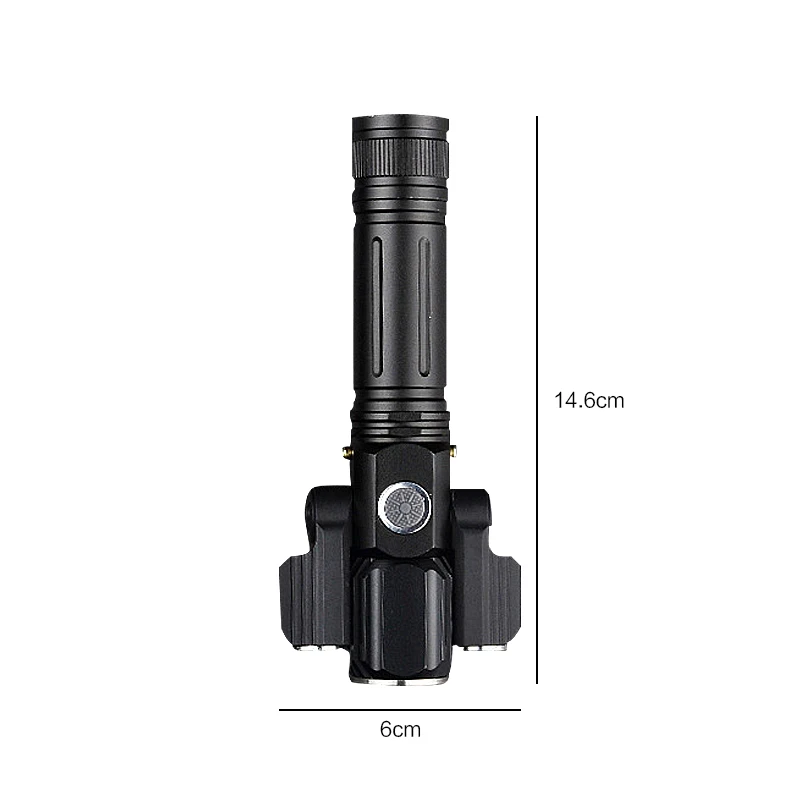 Многофункциональный выдвижной фонарик с тремя головками truch перезаряжаемый от USB
