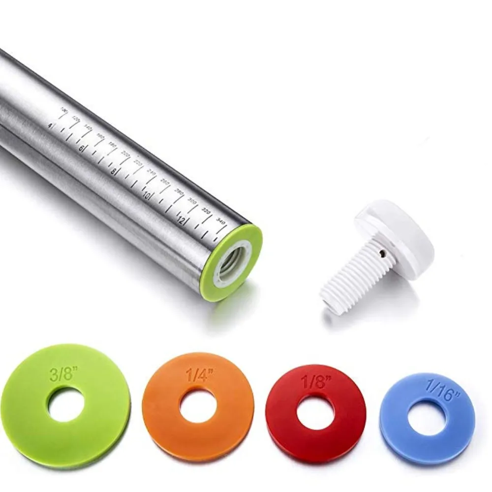 

Новые товары для домашнего использования Инструменты для выпечки из нержавеющей стали регулируемая силиконовая Скалка с измерением