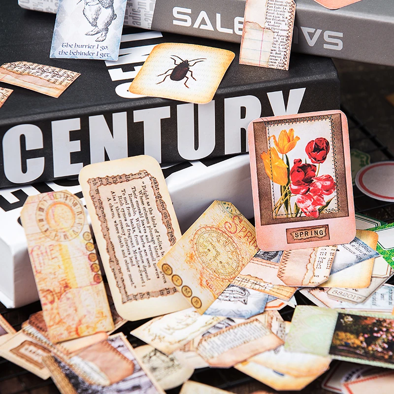 98 шт./упак. винтажная бирка с большими растениями этикетка наклейка сделай сам