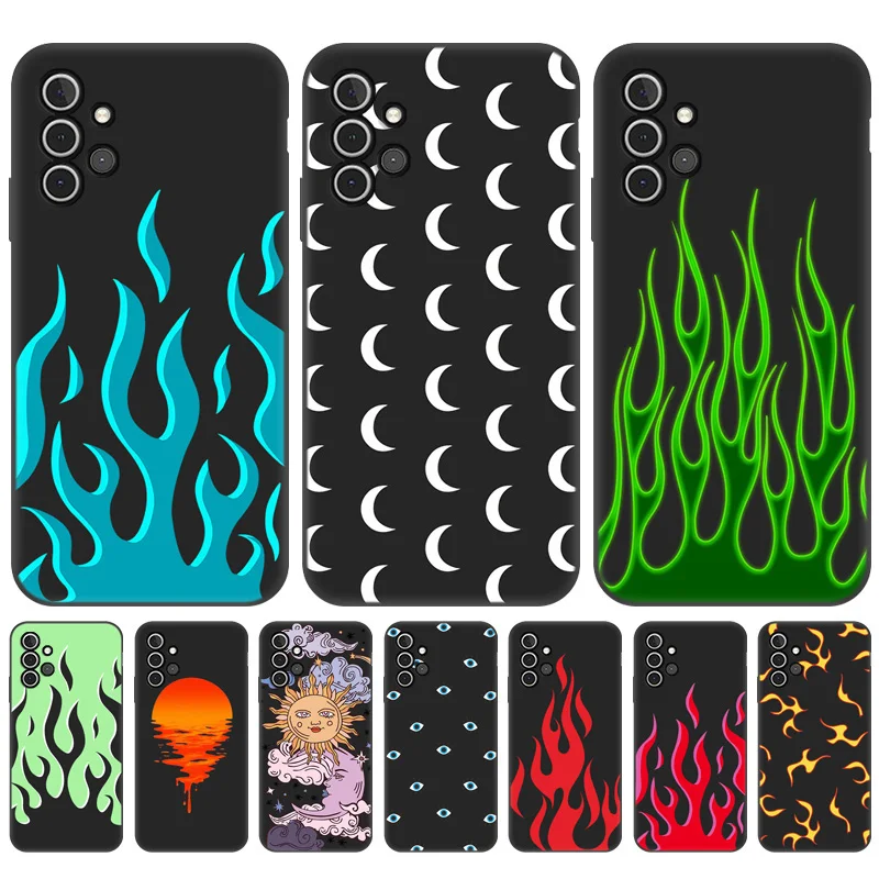 Flame Fire For Samsung A51 Case Samsung Galaxy A32 S20 FE S21 S22 Ultra A53 A73 A52 A52S 5G A50S A12 A31 A21s A71 A72 A22 Cover