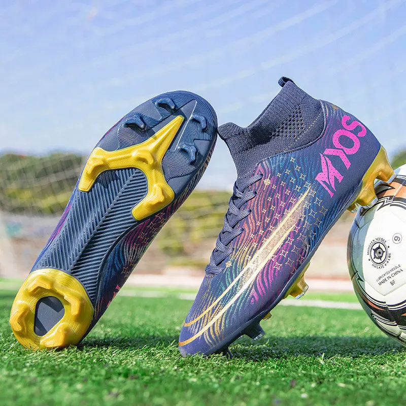 Man Soccer Shoes Outdoor Professional Spikes Men Colorful High top Soccer Sneakers Unisex Cleats Sock Football Turf Shoes Men