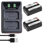 2 шт. 2200 мАч NP-FM500H NP FM500H батарея + LED двойное USB зарядное устройство с портом type-C для NP-F550 NP-FM50 Sony Alpha A58 A350 A500