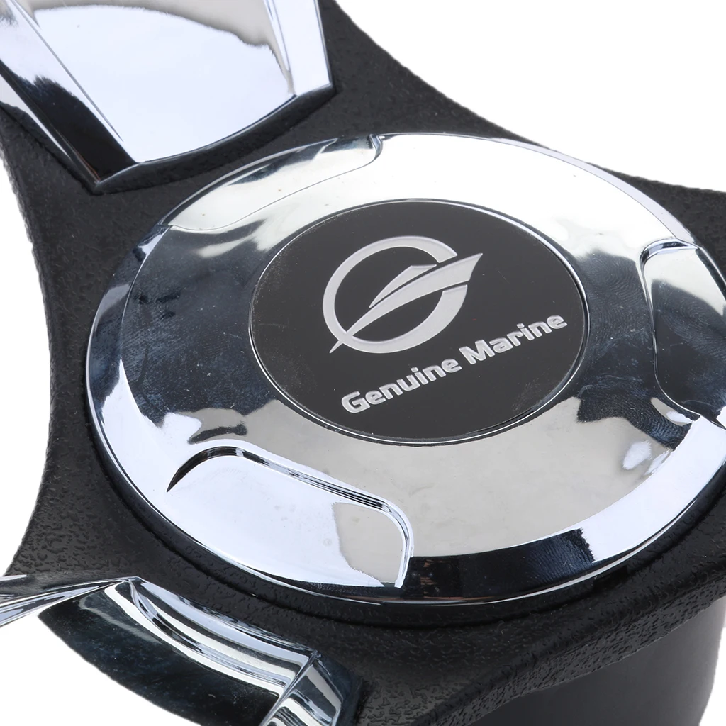 

3/4" Stainless Steel 3 Polished Spoke Steering Wheel 350mm For Marine Boat Yacht