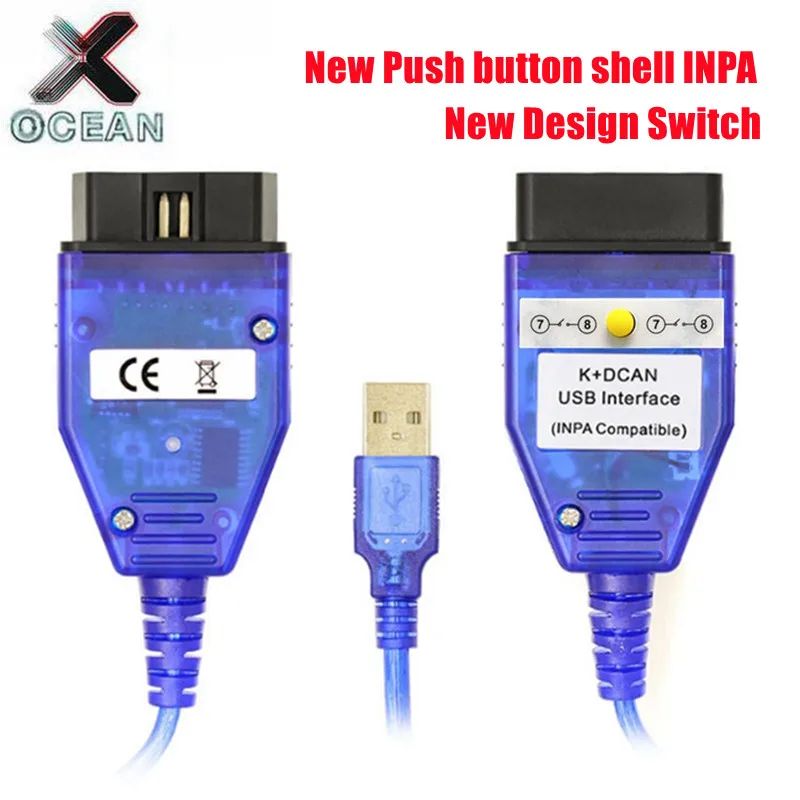 Для BMW INPA K + DCAN USB совместимый интерфейс FTDI чип новый дизайн переключатель CAN для