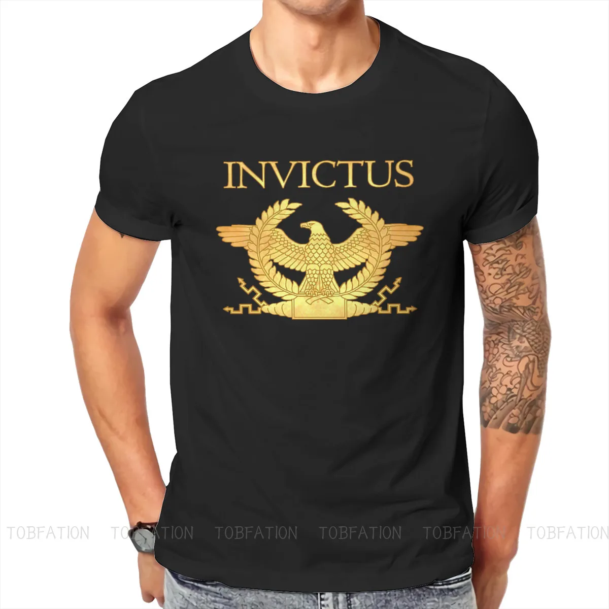 

Футболка Invictus Eagle Essential Graphic, удобная уличная одежда в старинном римском стиле, Мужская футболка, Подарочная одежда