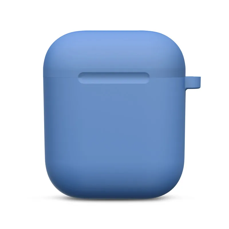 Мини Мягкий силиконовый чехол для Apple Airpods противоударный чехол для Apple гарнитура для Airpods чехол s ультра тонкий Air Pods защитный чехол - Цвет: Spectral Blue