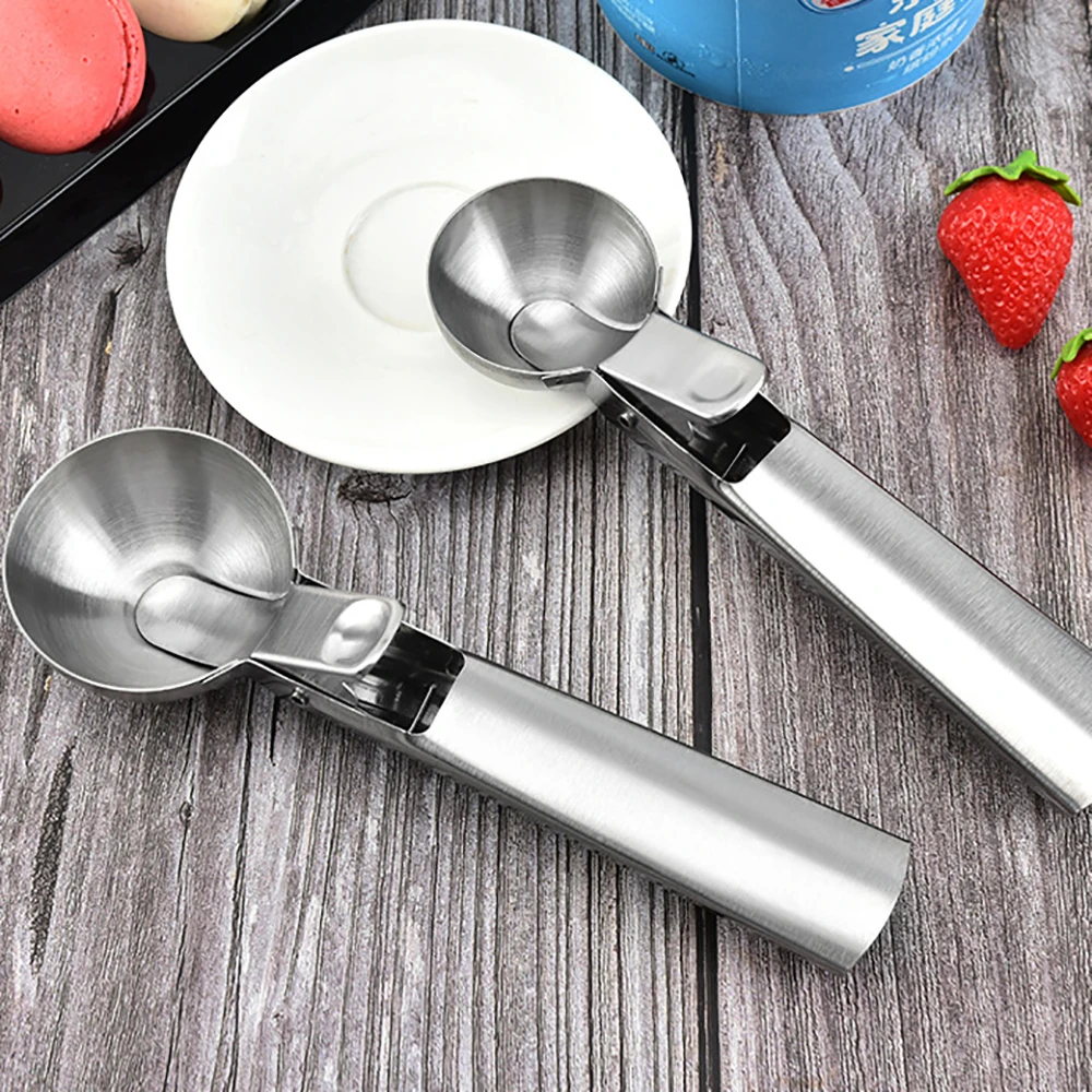 

Ложка для мороженого, кухонный столовый прибор из нержавеющей стали, не прилипает, для фруктов, Арбузов, десертов