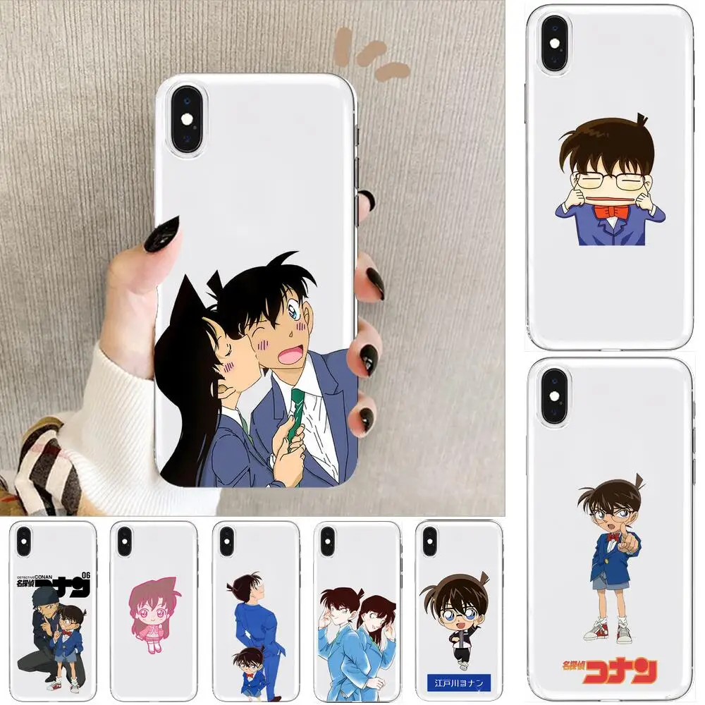 

Cartoons Detective Conan Anime Transparent Phone Case For XiaoMi Redmi 11lite ultra 10x 9 8A 7 6 A Pro T 5G K40 Anime protect Co