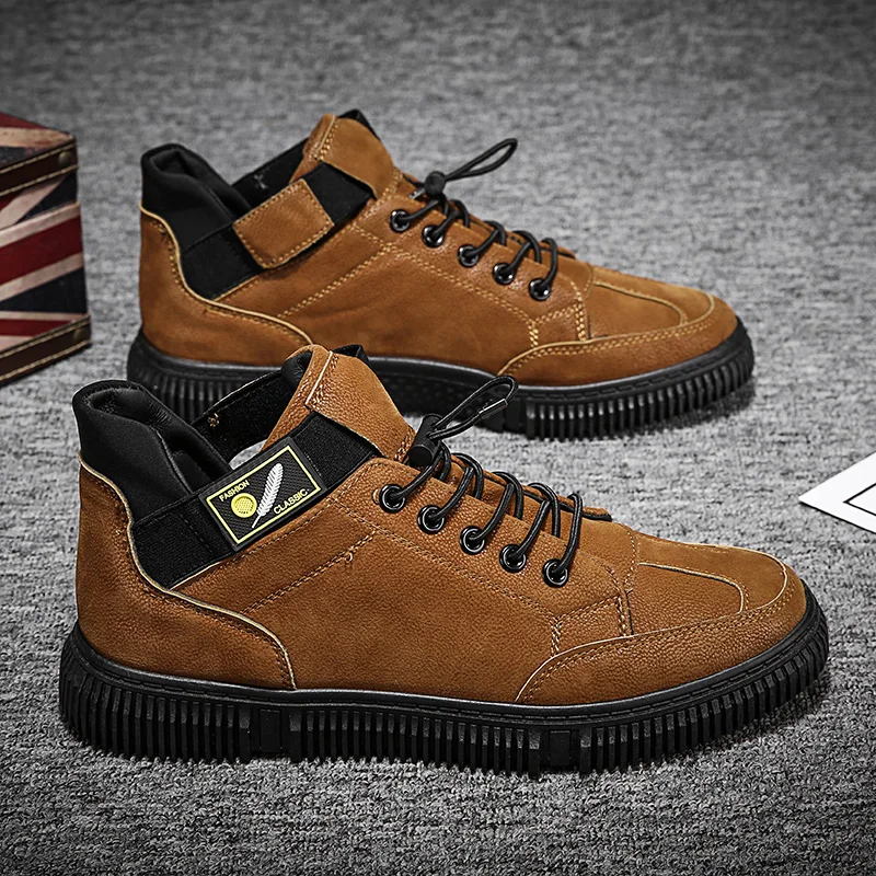

Spring and autumn fashion, leather, casual shoes, men's shoes sneakers