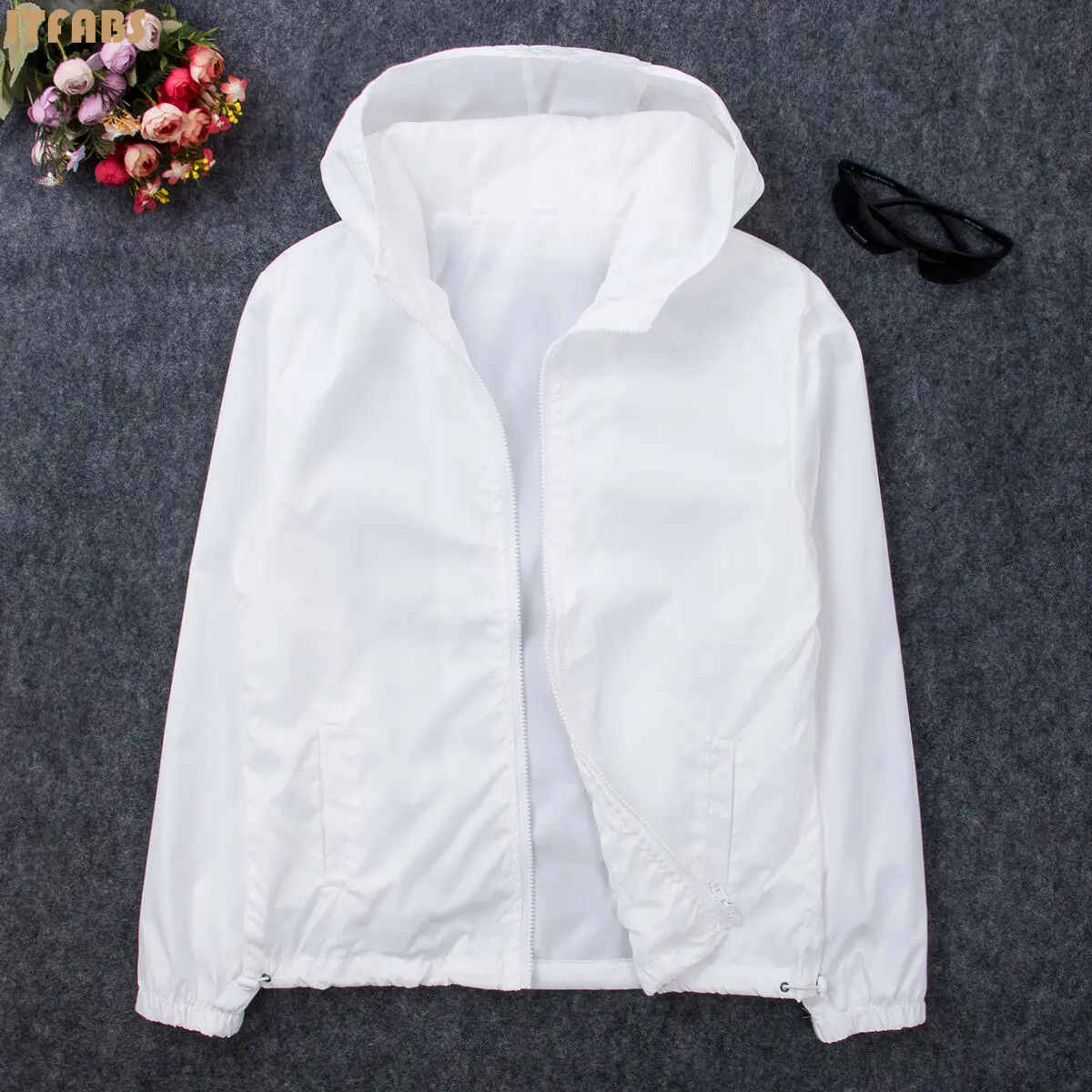 2019 Осенняя мужская Повседневная ветровка на молнии куртка с капюшоном Верхняя