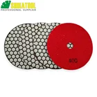 Шлифовальные диски SHDIATOOL, 4 шт., 125 мм, #400, диаметр 5 дюймов, гибкие алмазные шлифовальные диски для сухой полировки гранита, мрамора, керамики