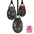 Yoni набор яиц для массажа Настоящая Кровь камня нефрита яйца йони-палочка нефритовый массажер мышц влагалища затяжки хрустальный шар Кегеля ЯЙЦА