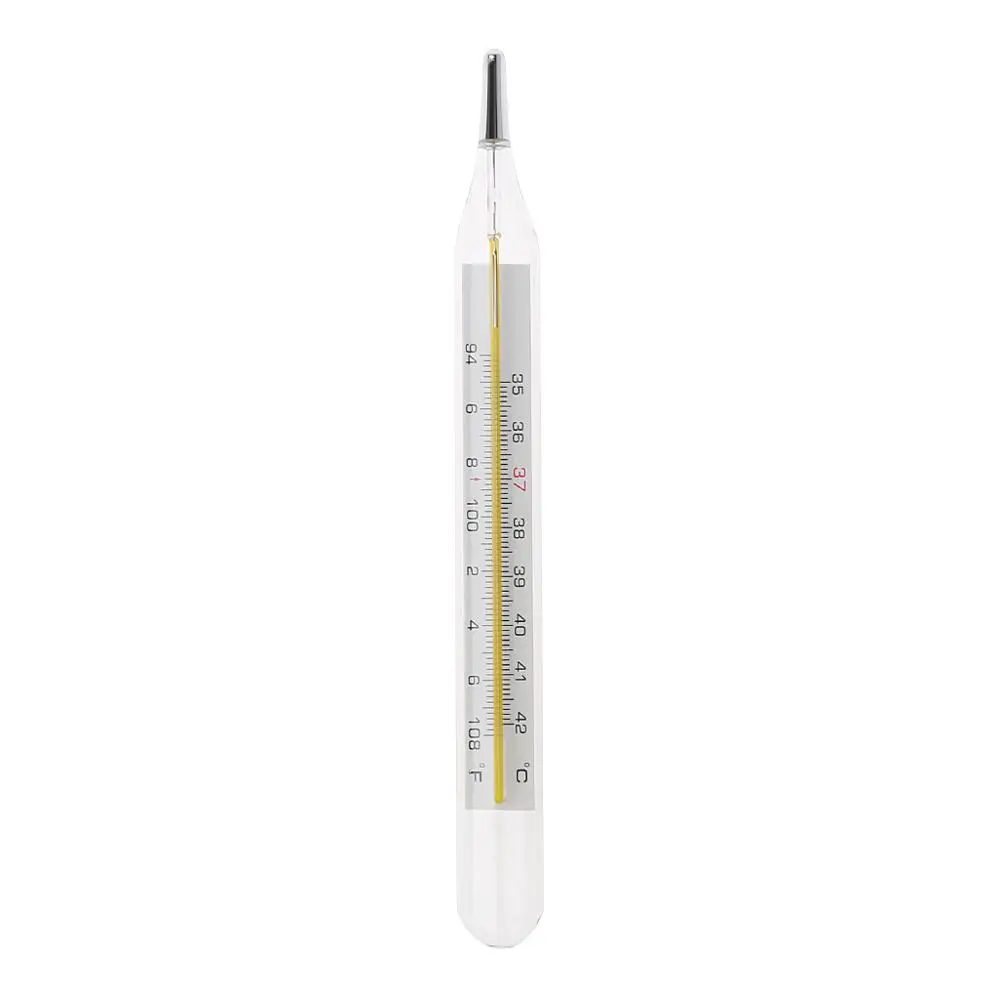 Mercury Glass Thermometer Large Screen Clinical Temperature Household Health Monitors Thermometers