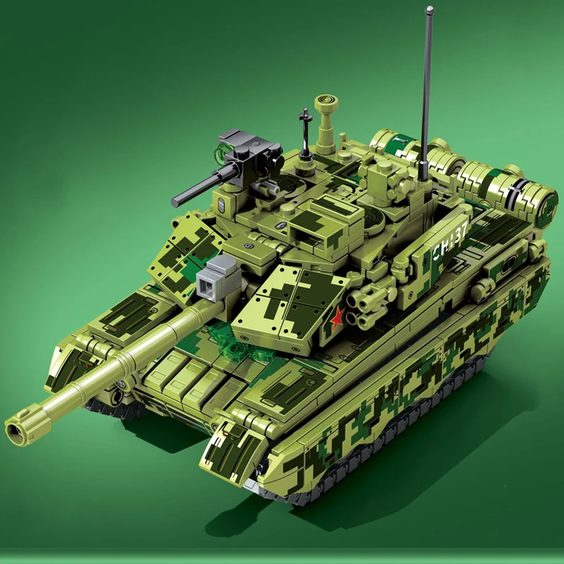 

Военная серия Вторая мировая война 99A основной боевой танк коллекция украшений подарок для мальчика строительные блоки кирпичи игрушки